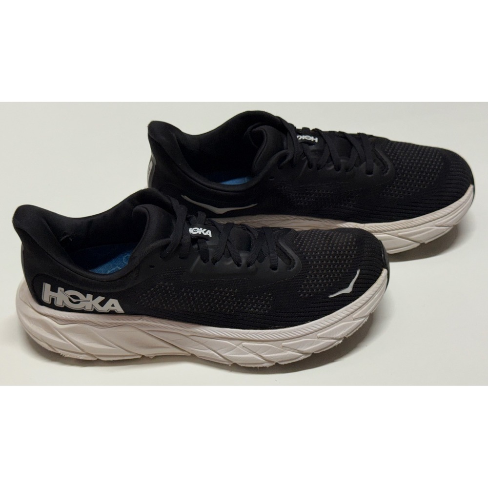 Hoka Arahi 7 Womens Running Shoes Black White‎ 1147851 Size 10.5B Stability Snkr